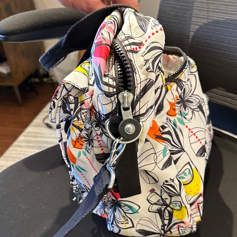 Kipling Floral Diaper Bag | Lightweight Nylon | Multi Pocket Great Storage - Picture 9 of 9